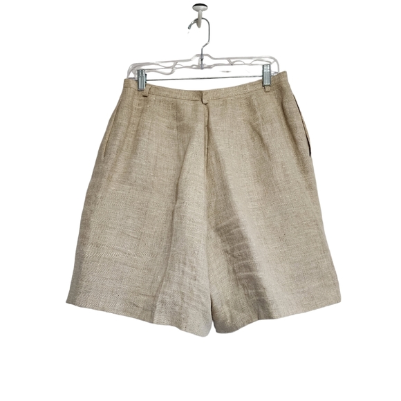 Vintage Harve' Benard beige linen shorts - Picture 2 of 3
